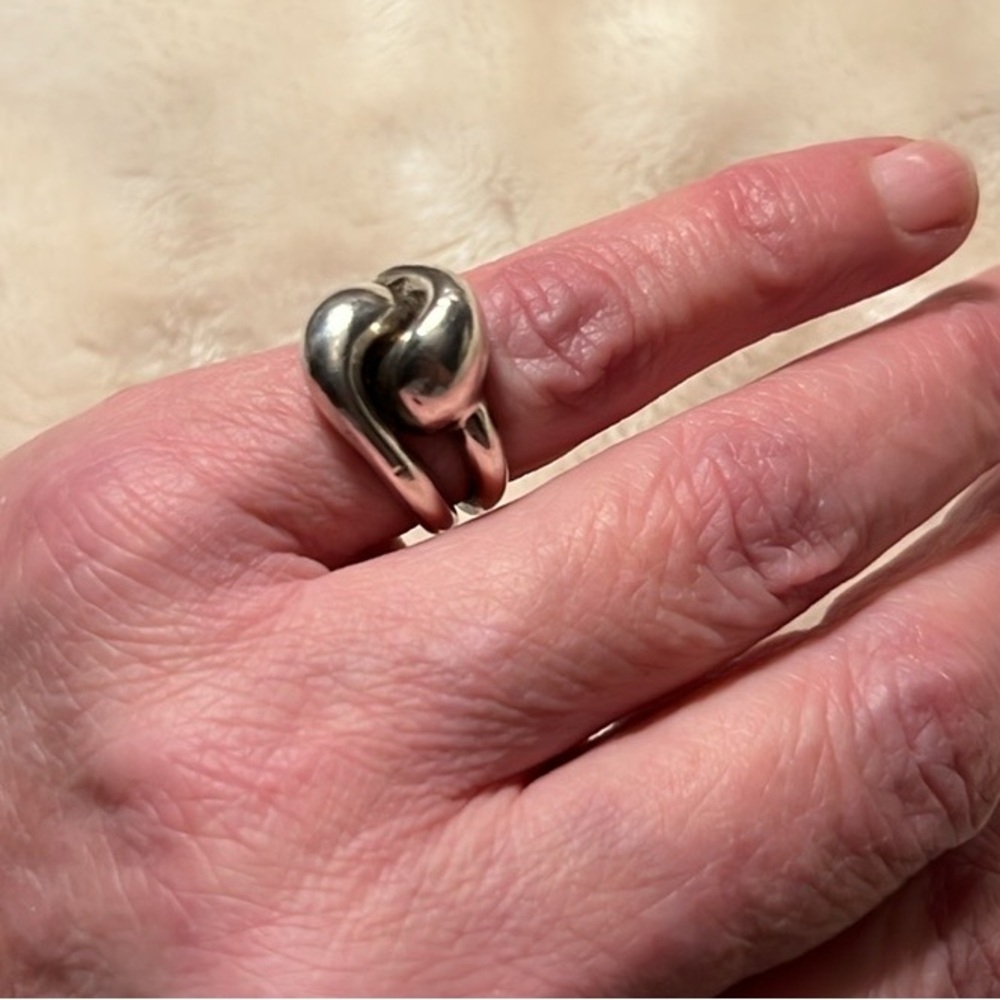 JAMES AVERY 🩶 VINTAGE INSCRIBED CHUNKY STAMPED STERLING SILVER RING Women’s 5 - Picture 5 of 10